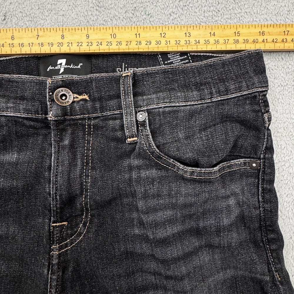 7 For All Mankind Women's Slimmy Shorts Size‎ 33 (Actual 32in. x 14in.) Stretch - Picture 6 of 11